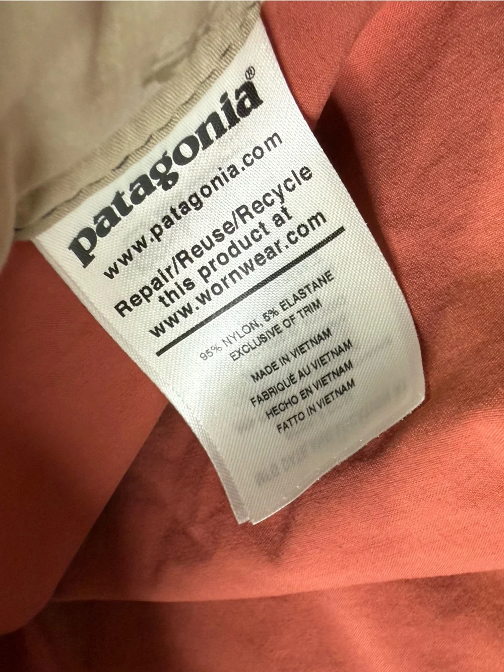 Patagonia Men’s Rust Red Board Shorts with Charcoal Trim 7” inseam